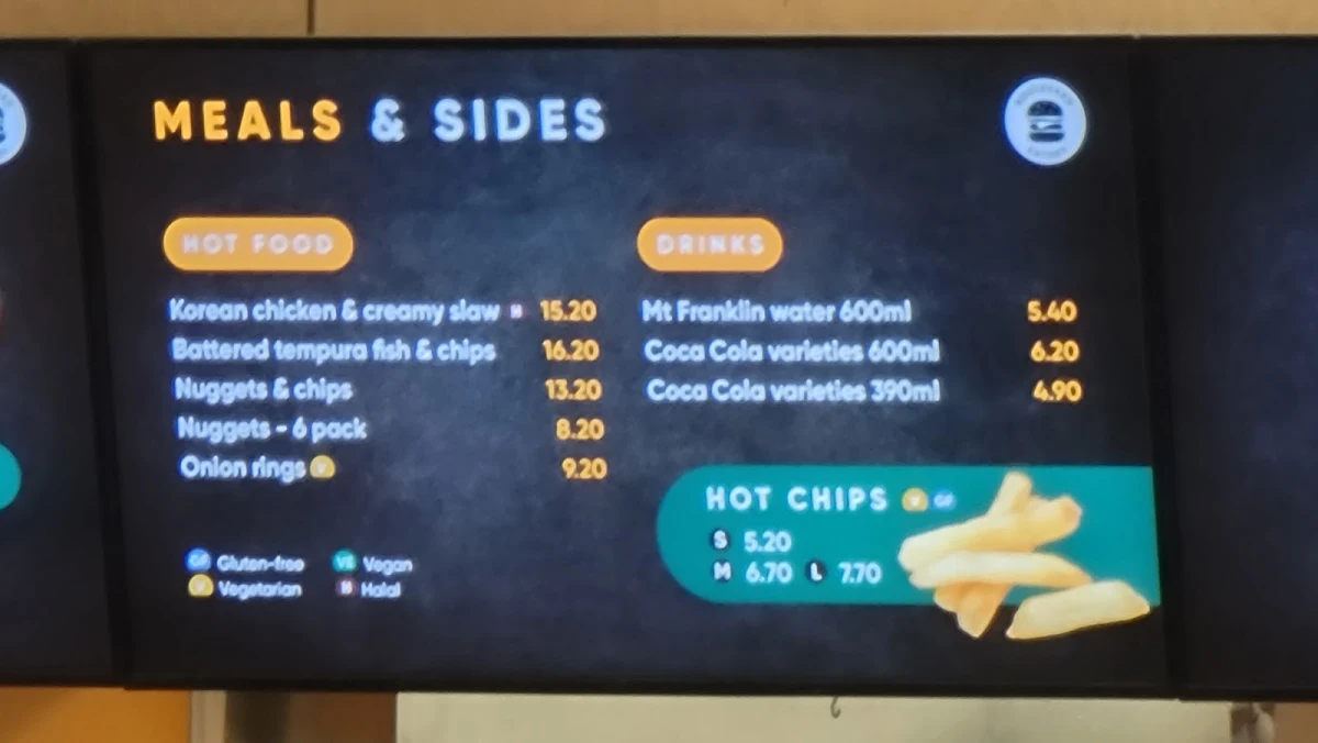 Menu, Boulevard Eatery