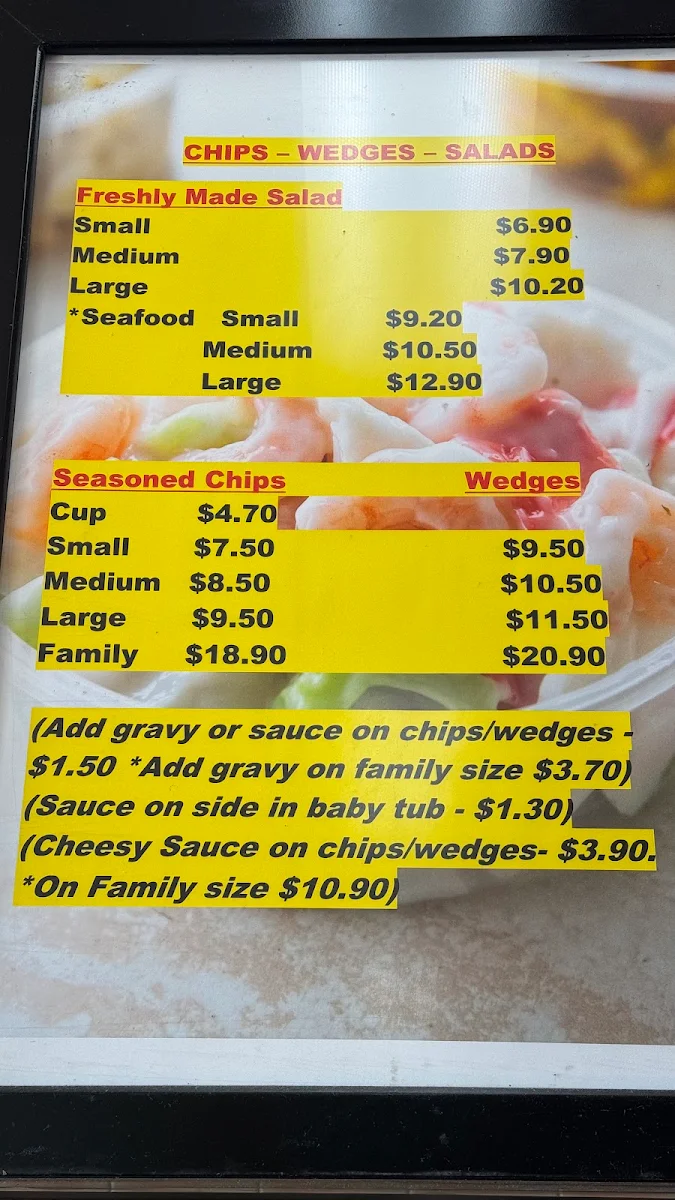 Menu, Mamta's Chicken & Bula Cafe