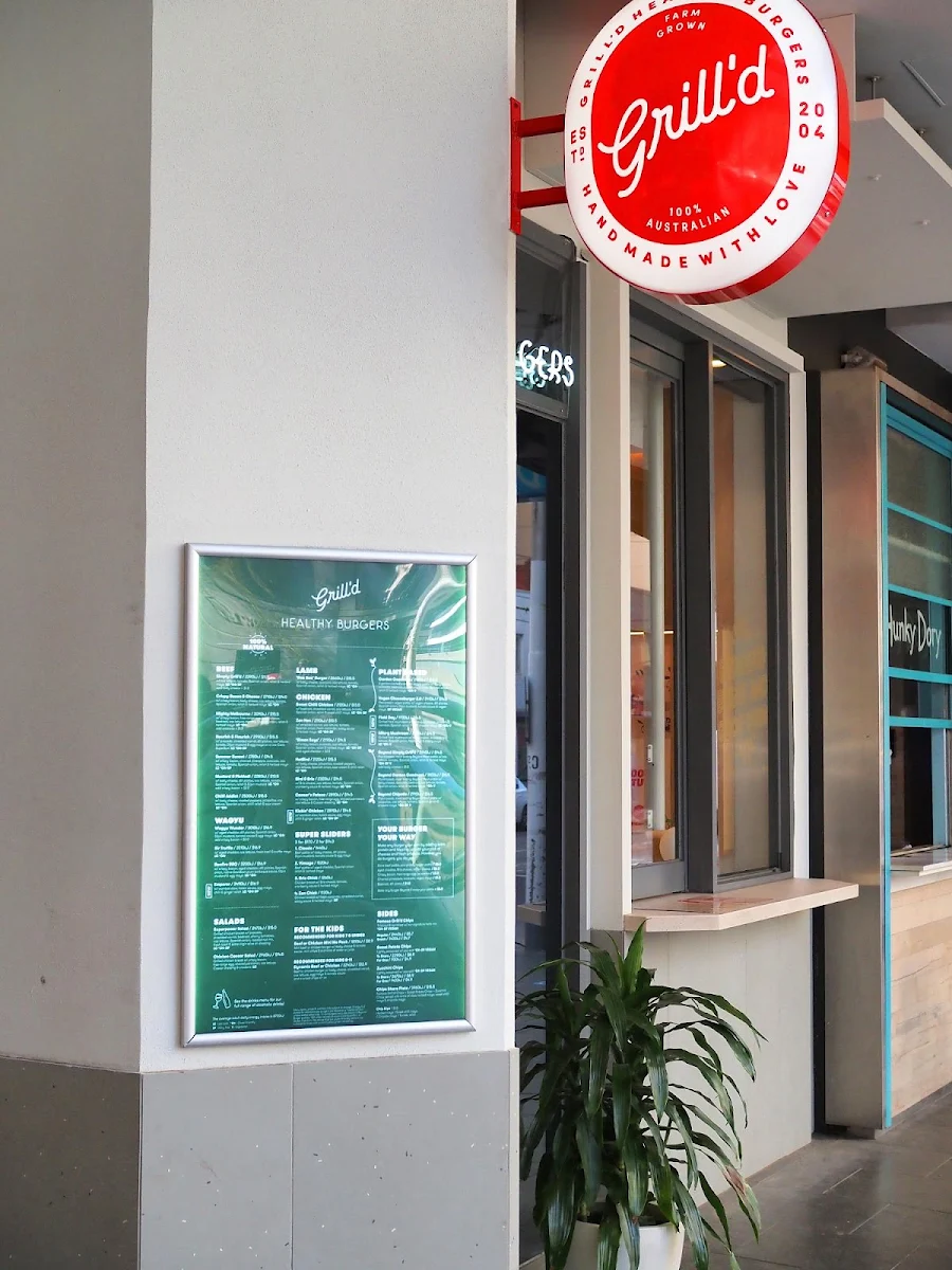Menu, Grill'd Burgers - South Yarra
