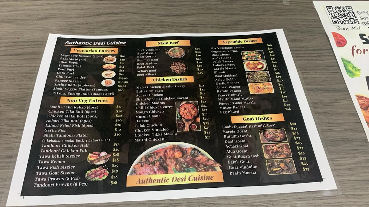 Menu, Shahi Dera