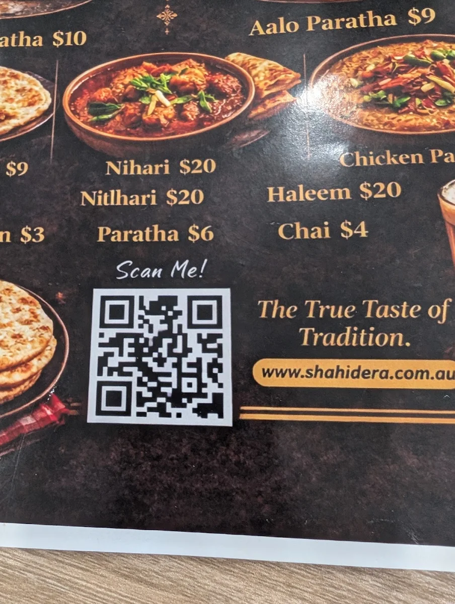 Menu, Shahi Dera