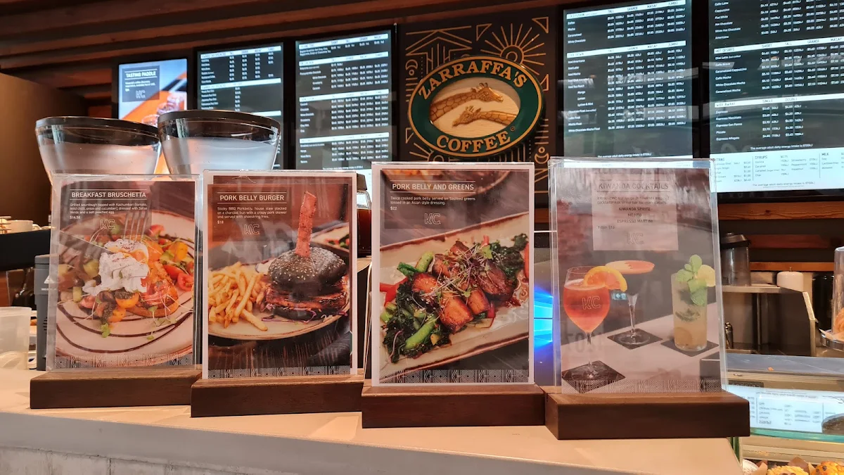 Menu, Zarraffa's Coffee Factory Direct