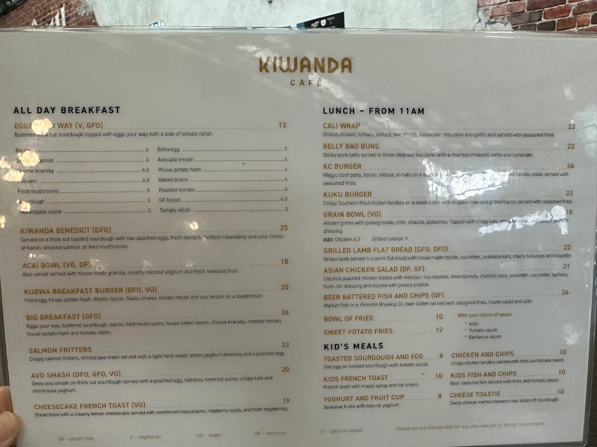 Menu, Zarraffa's Coffee Factory Direct
