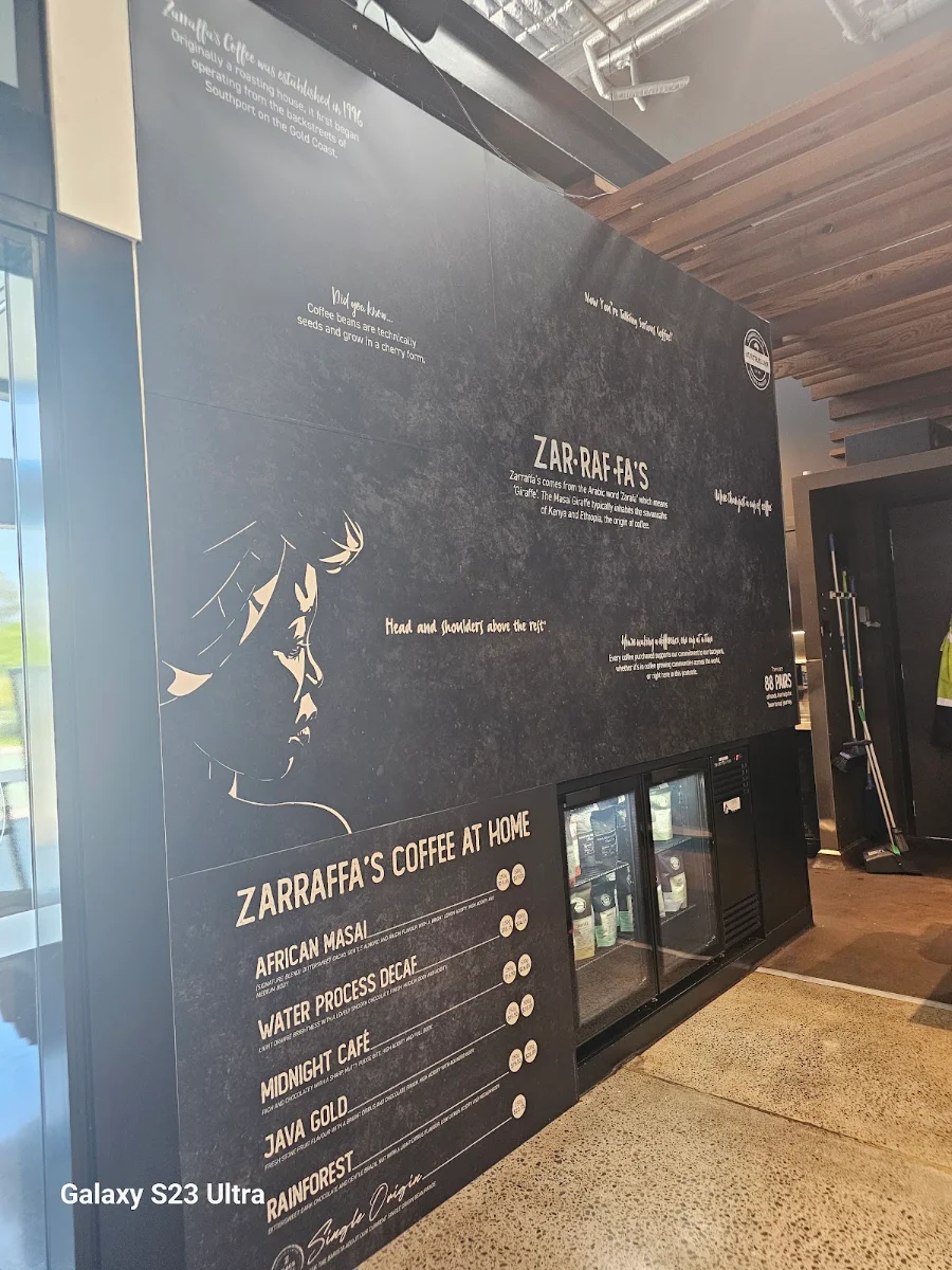 Menu, Zarraffa's Coffee Factory Direct