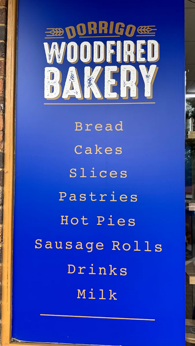 Menu, Dorrigo Bakery