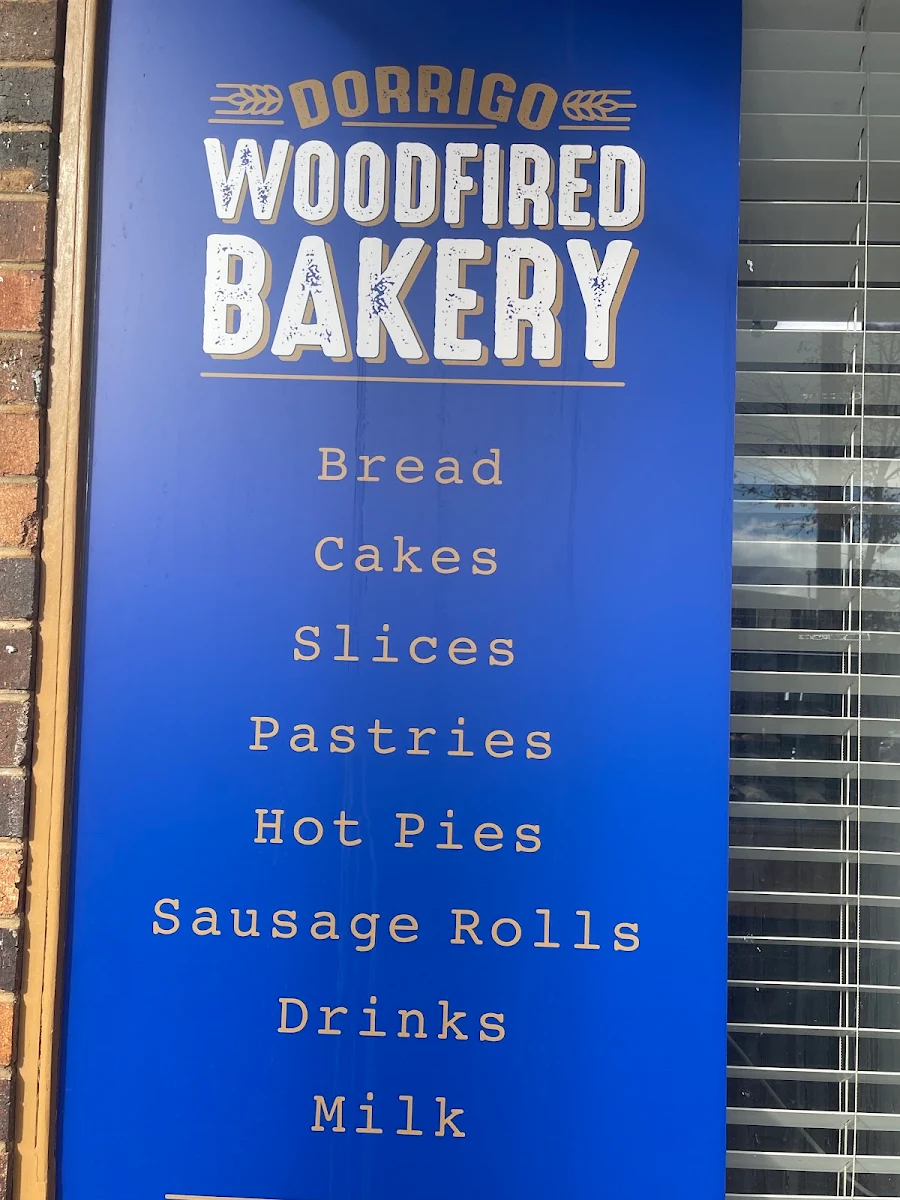 Menu, Dorrigo Bakery