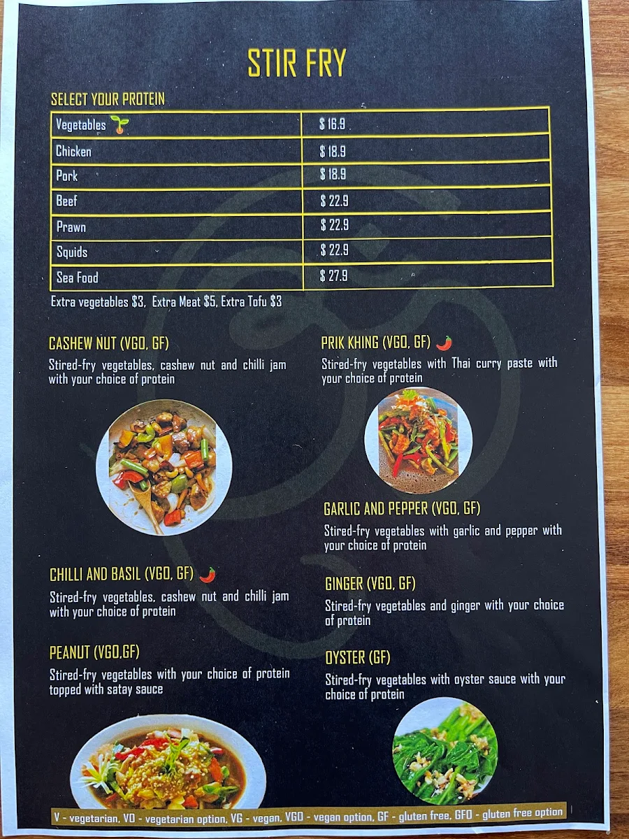 Menu, Kindnesh Thai Restaurant