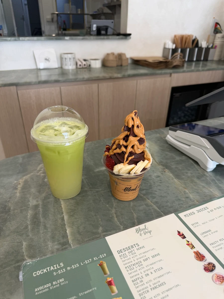 Menu, Blend & Drip