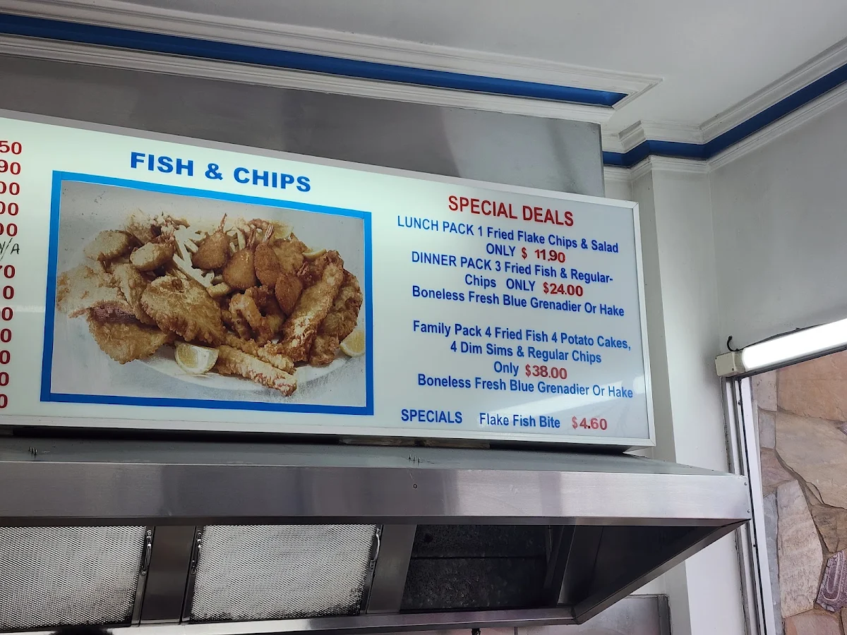 Menu, Angies Fish Shop