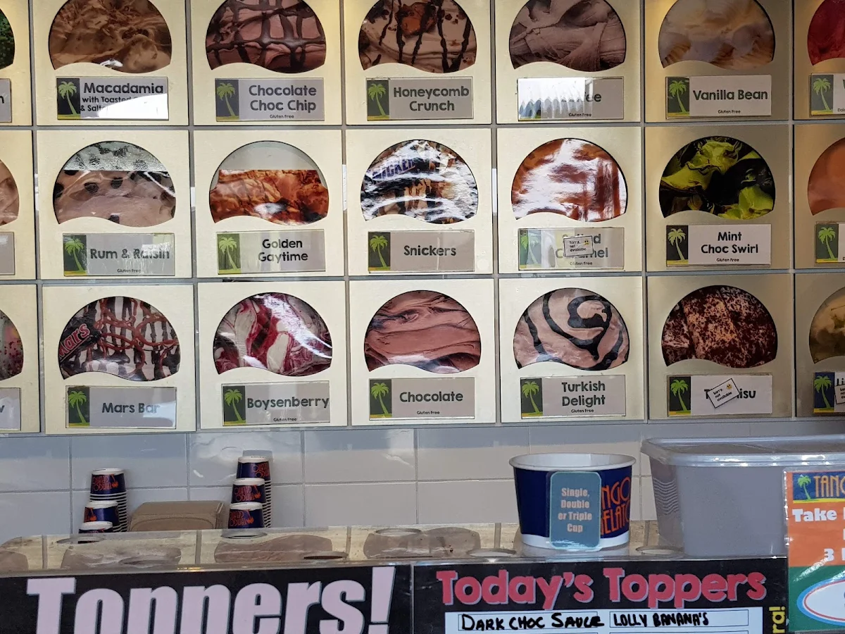 Menu, Tango Gelato Kingscliff