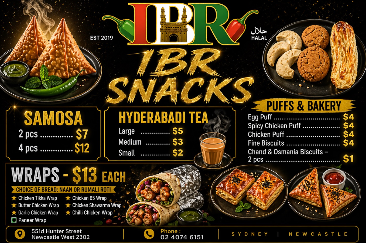 Menu, Indian Biryani Restaurant Newcastle