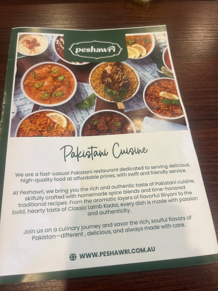 Menu, Peshawri Brunswick
