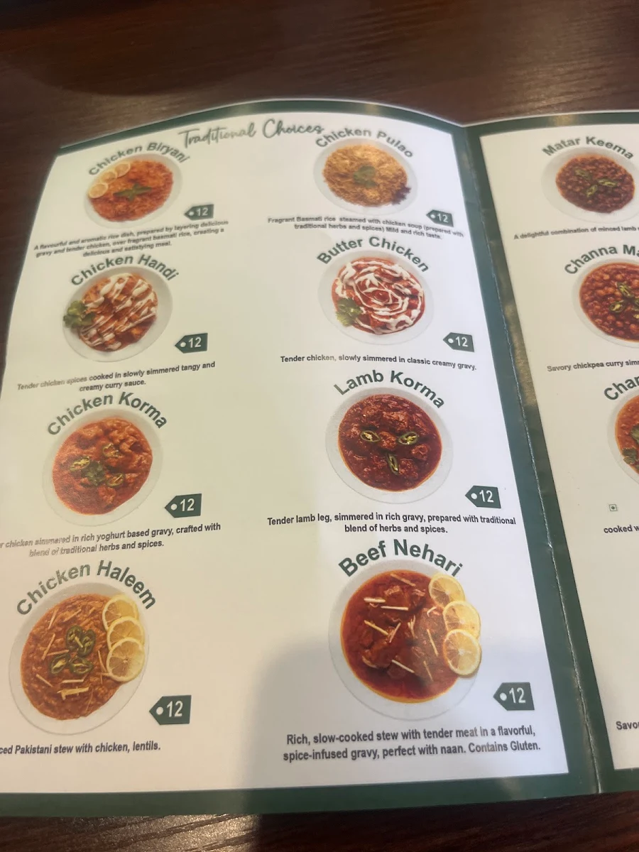 Menu, Peshawri Brunswick