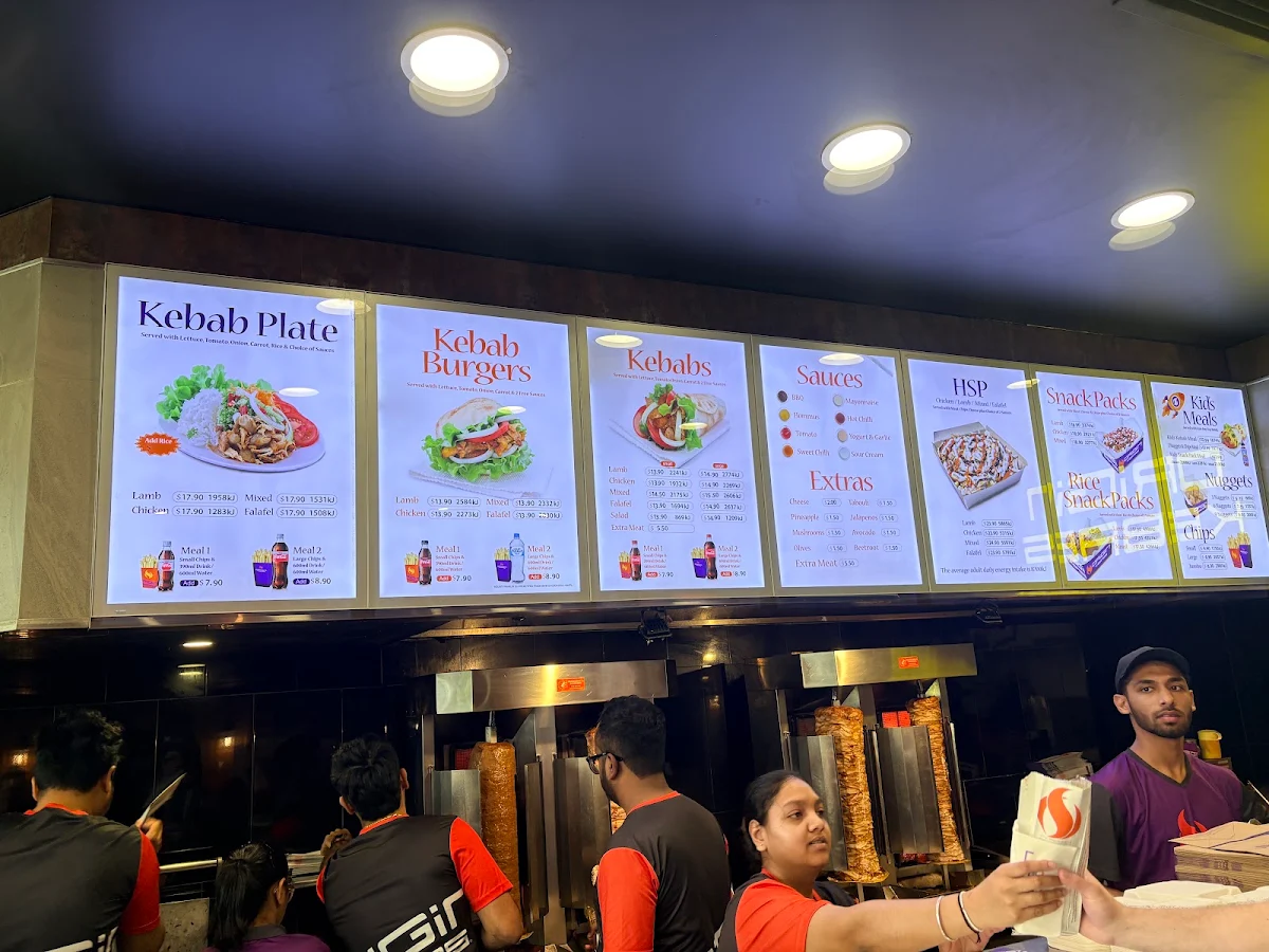 Menu, Origin Kebabs Harbour Town