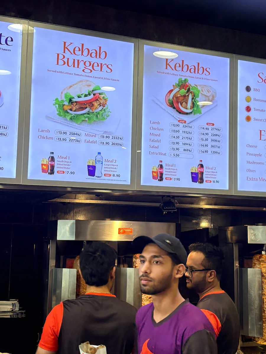 Menu, Origin Kebabs Harbour Town