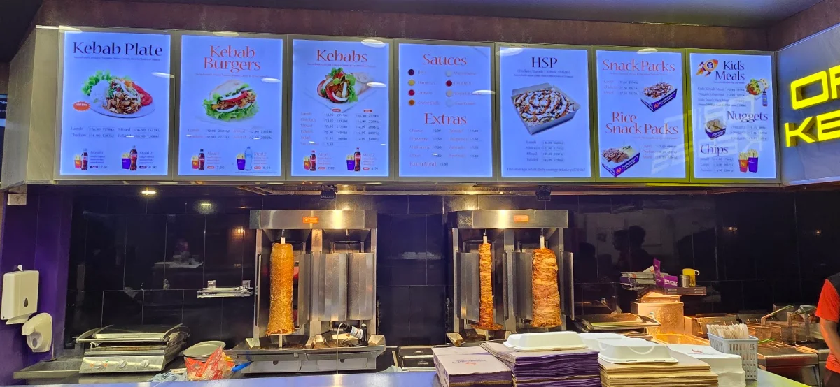 Menu, Origin Kebabs Harbour Town