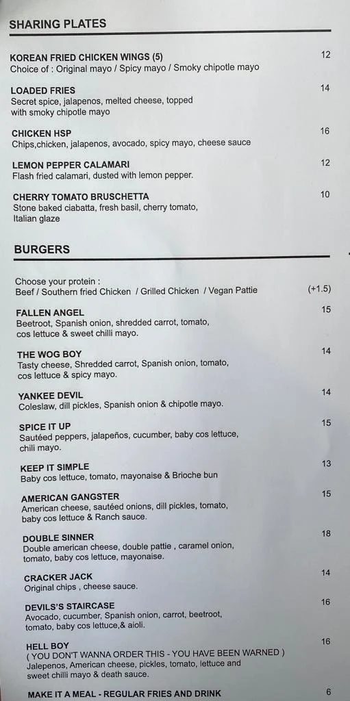 Menu, Oh Happy Day Cafe