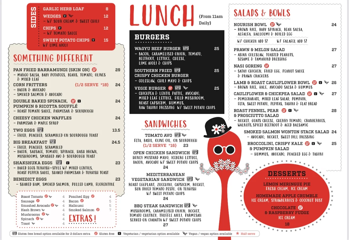 Menu, The Runaway Spoon