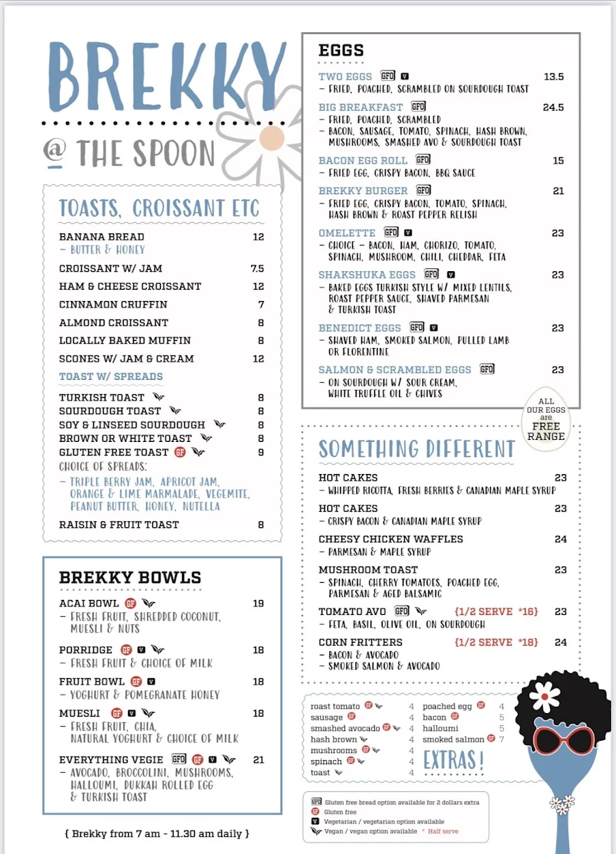Menu, The Runaway Spoon