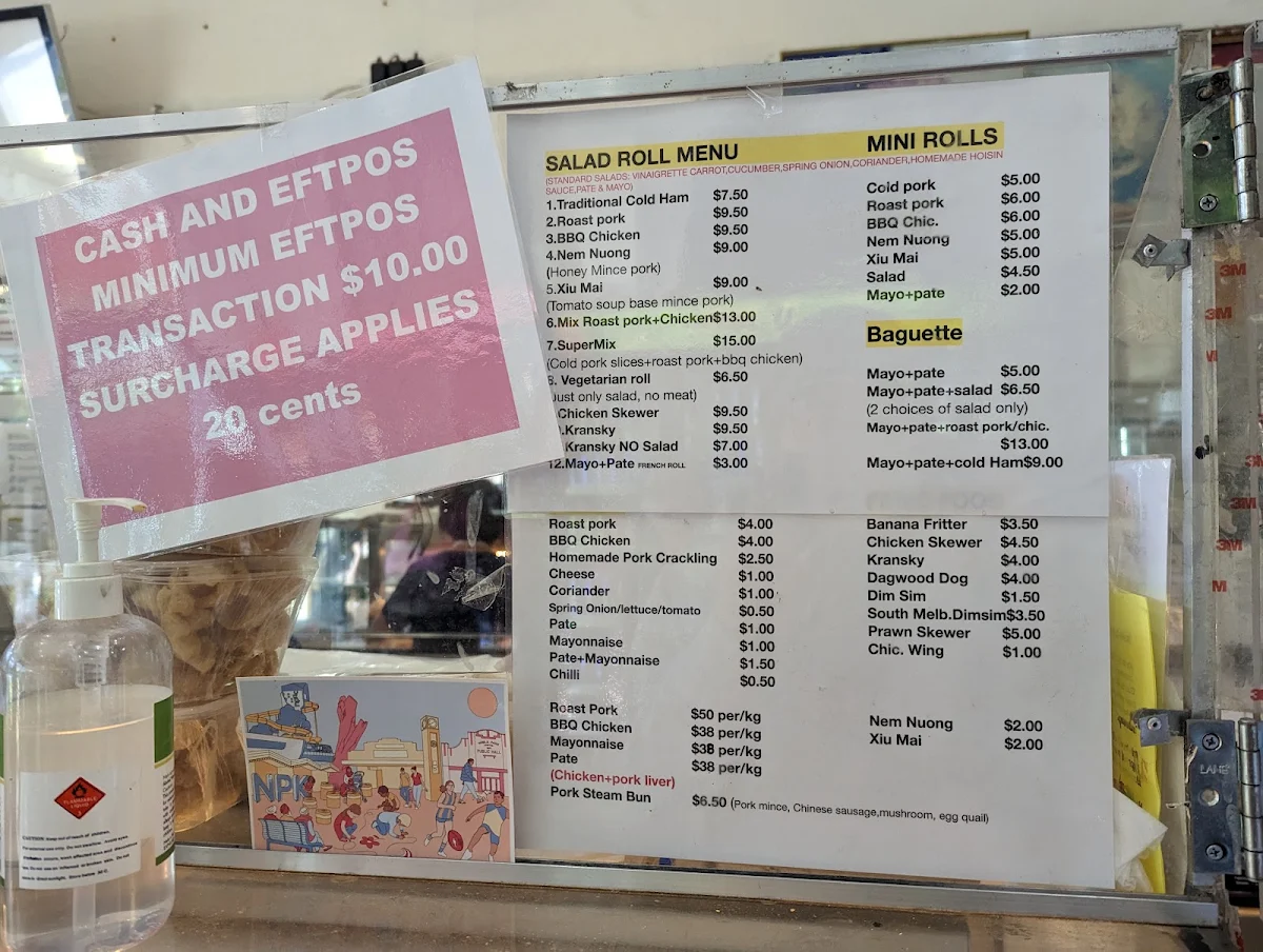 Menu, Hoa Hiep Hot Bread