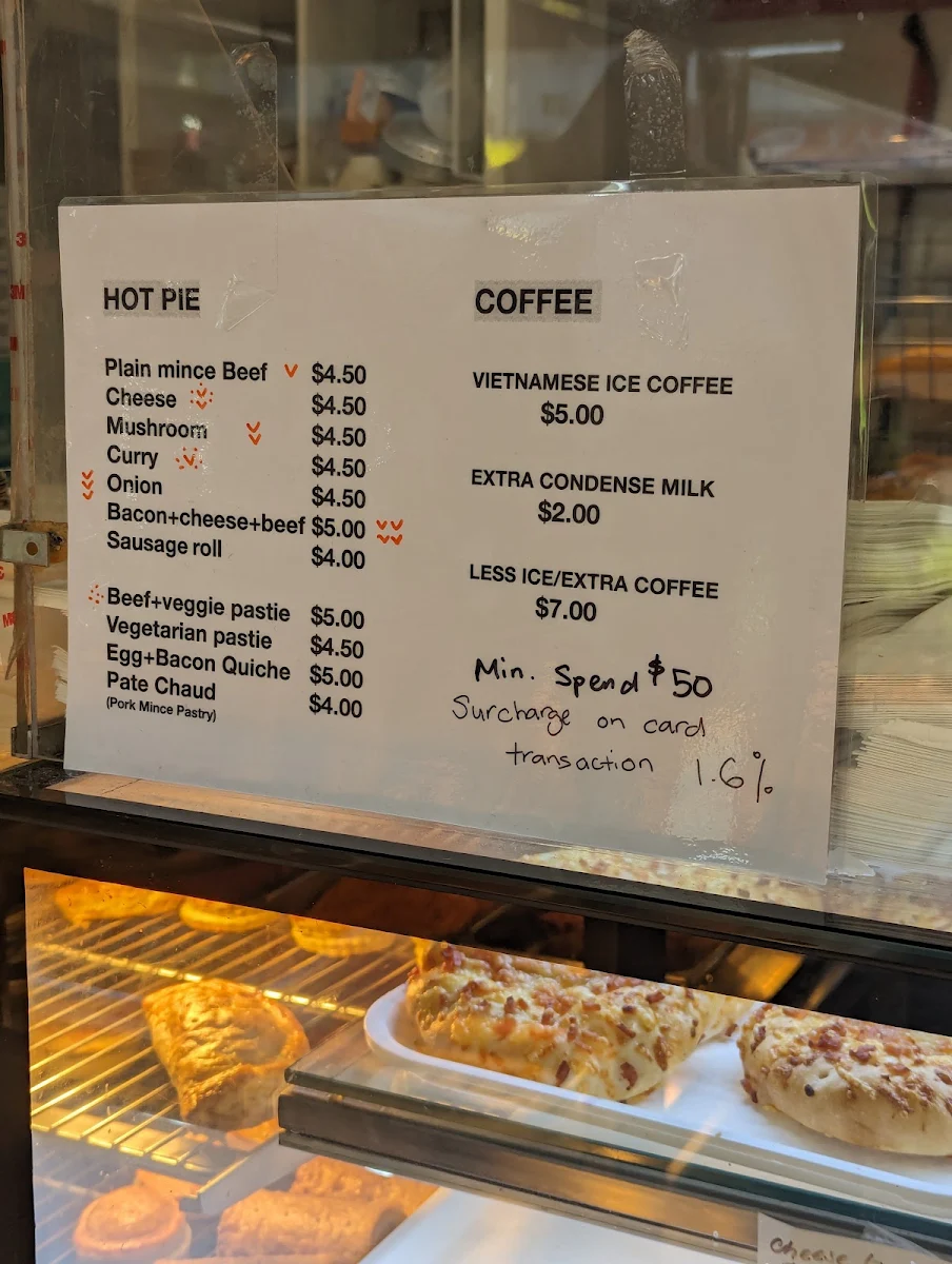 Menu, Hoa Hiep Hot Bread