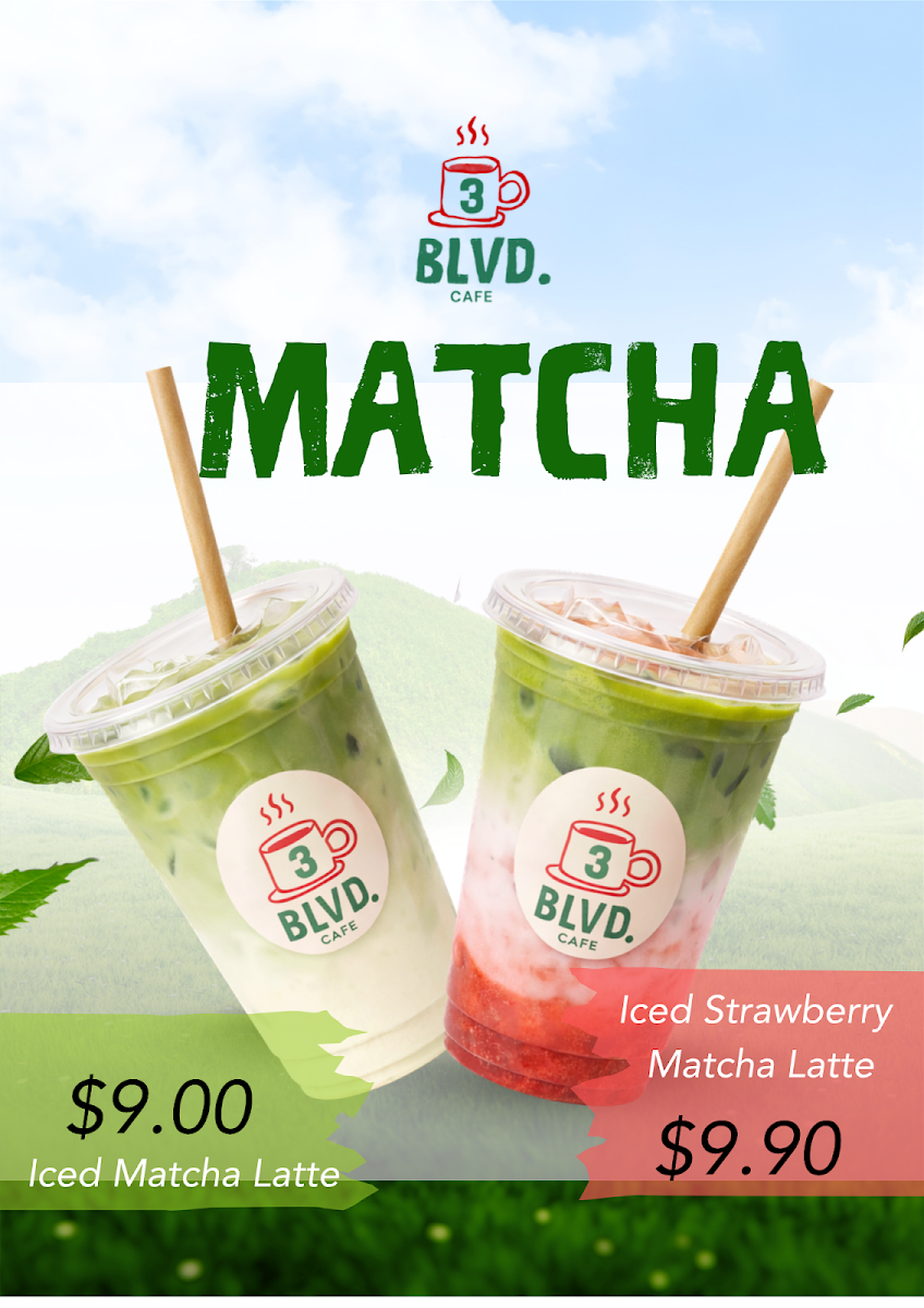 Menu, 3 Blvd. Cafe