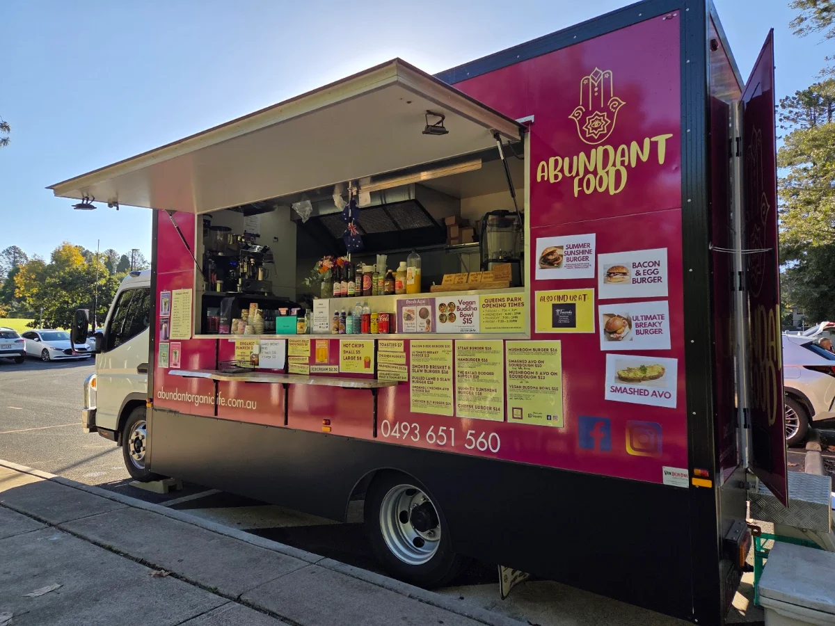 Menu, Abundant Food Truck
