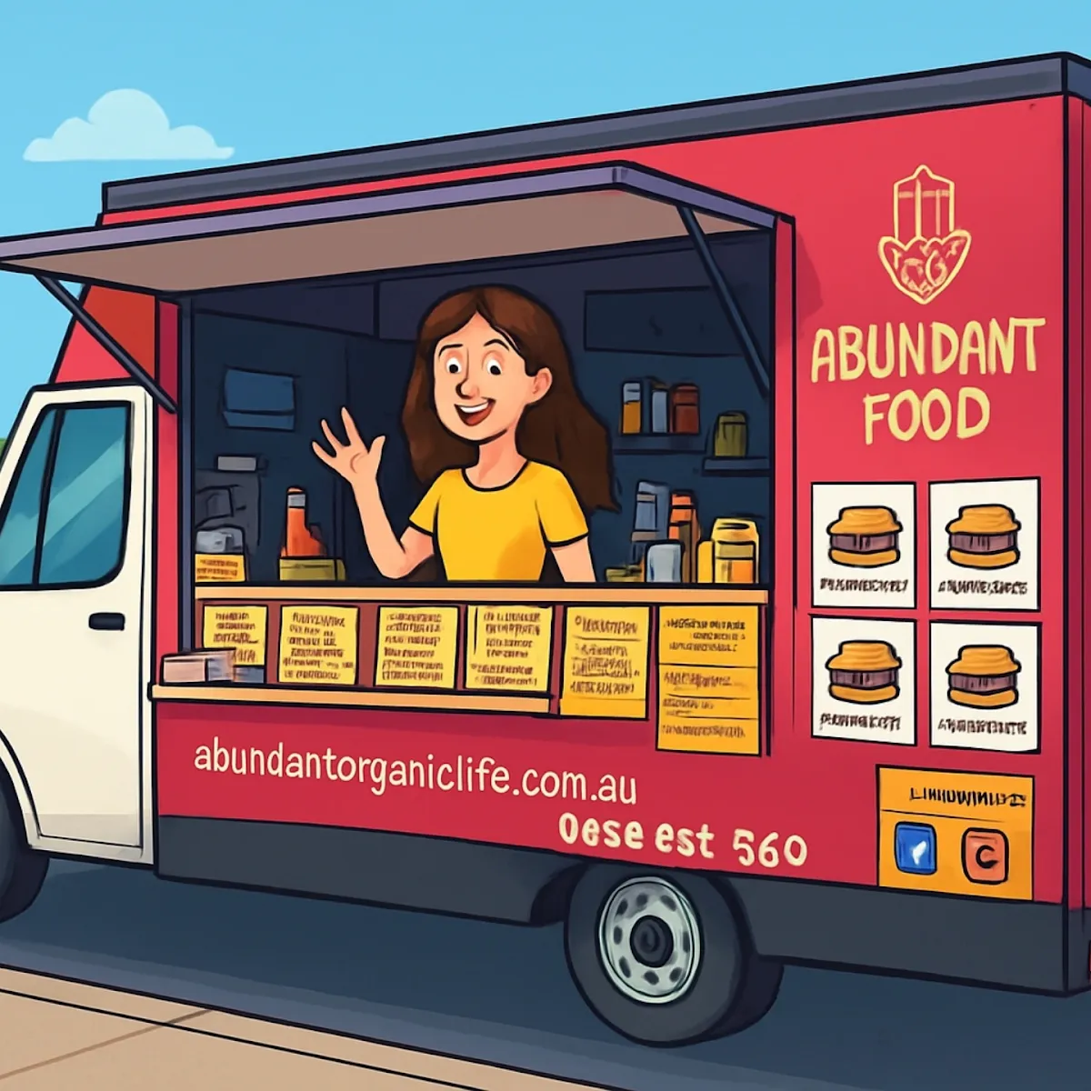 Menu, Abundant Food Truck