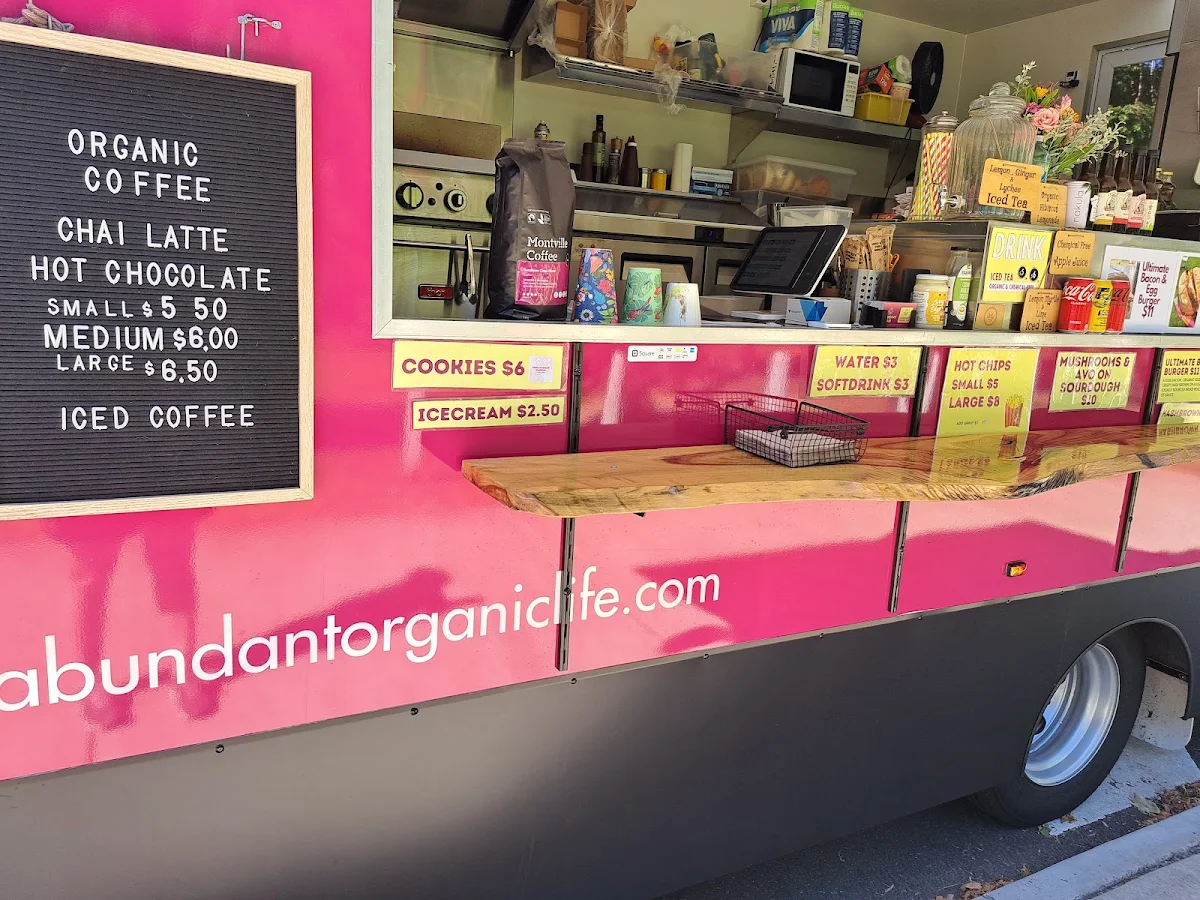 Menu, Abundant Food Truck