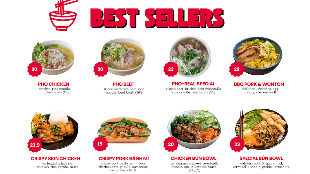 Menu, Pho Broadbeach