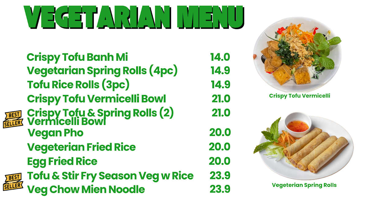 Menu, Pho Broadbeach