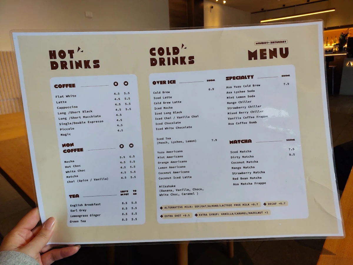 Menu, Asa | Japanese Restaurant n Bar