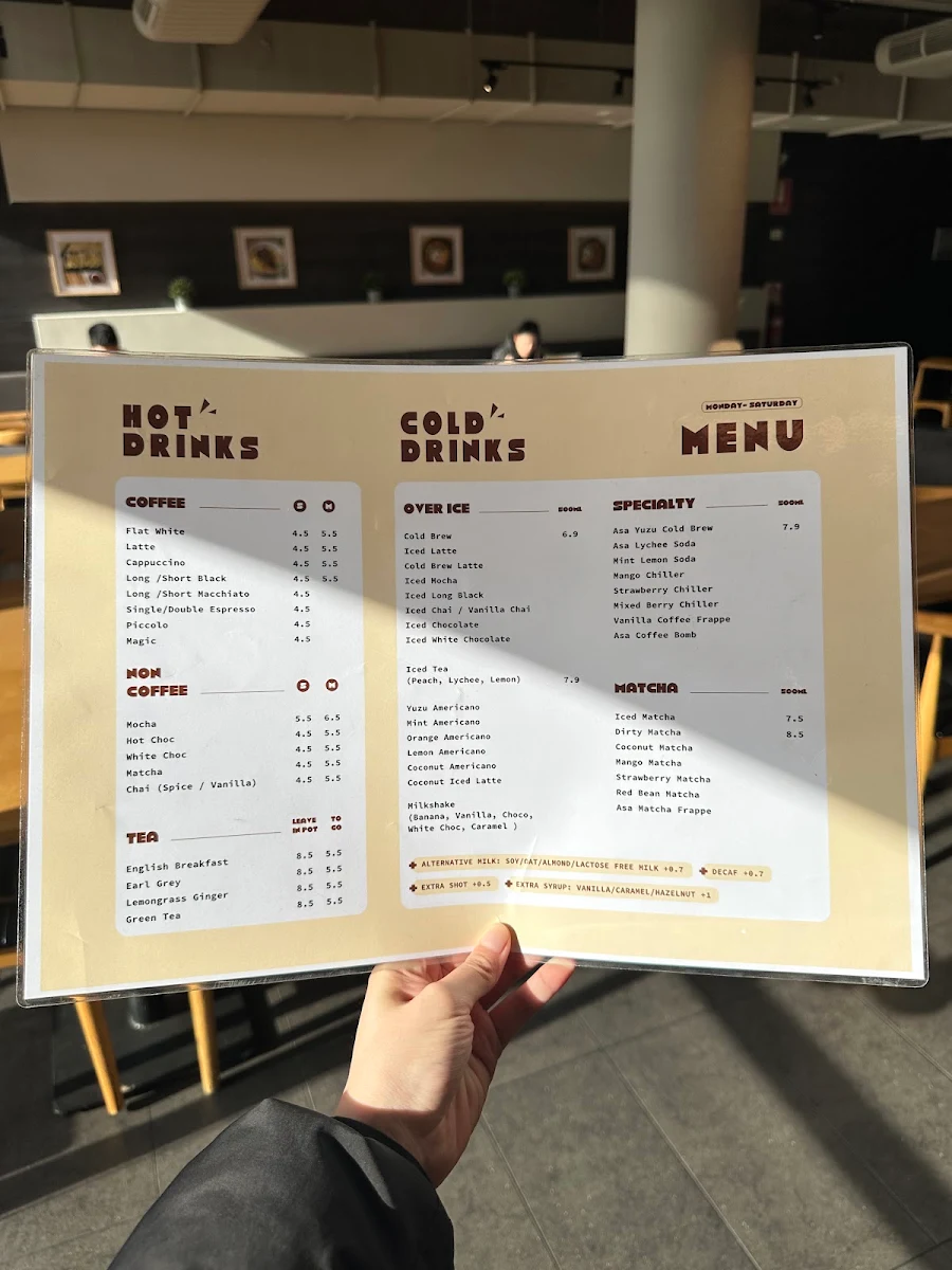 Menu, Asa | Japanese Restaurant n Bar