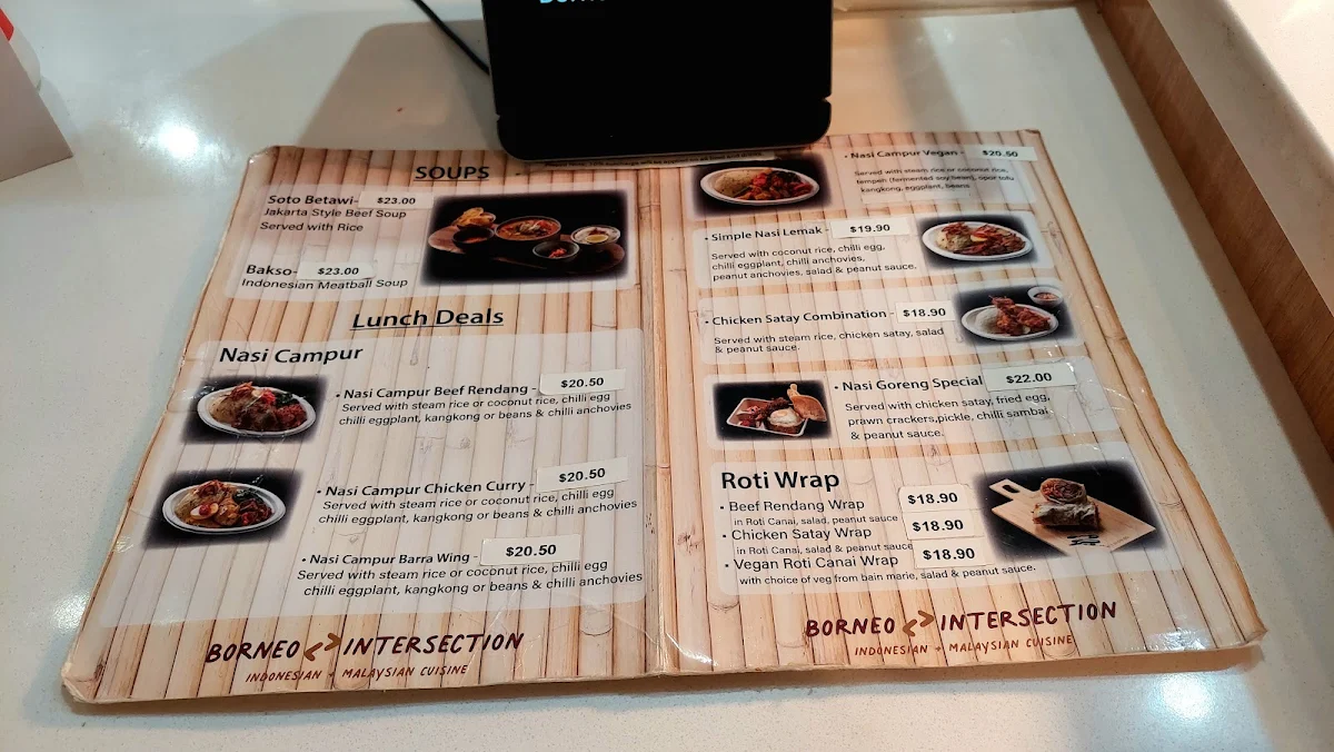 Menu, Borneo Intersection