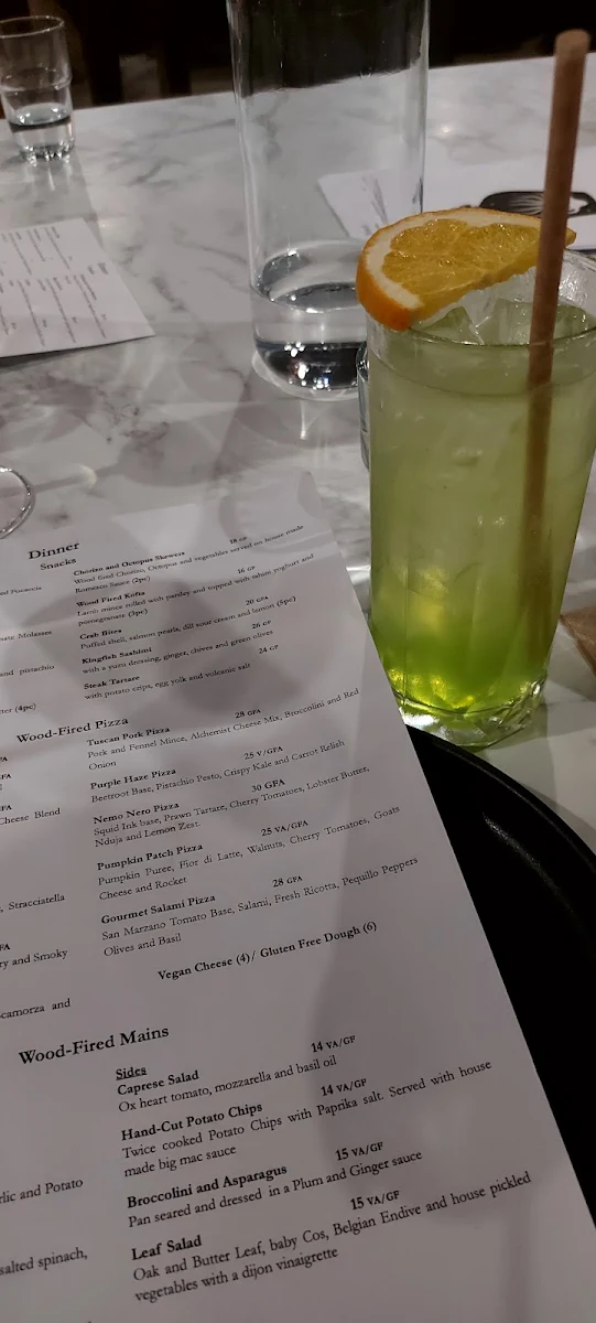 Menu, The Alchemists’ Kitchen