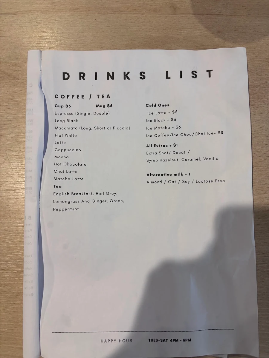Menu, The Alchemists’ Kitchen