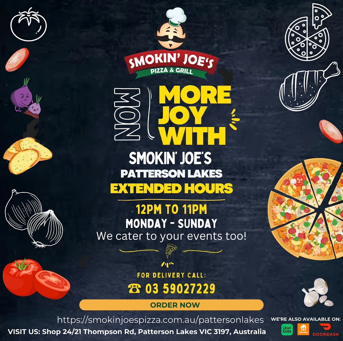 Menu, Smokin' Joe's Pizza & Grill - Patterson Lakes