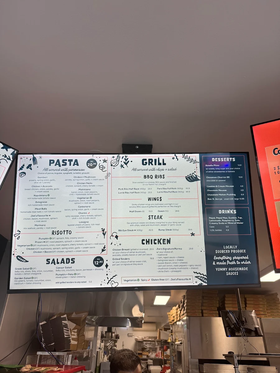 Menu, Smokin' Joe's Pizza & Grill - Patterson Lakes