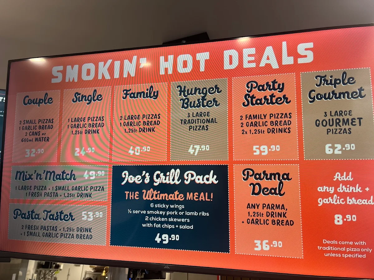 Menu, Smokin' Joe's Pizza & Grill - Patterson Lakes
