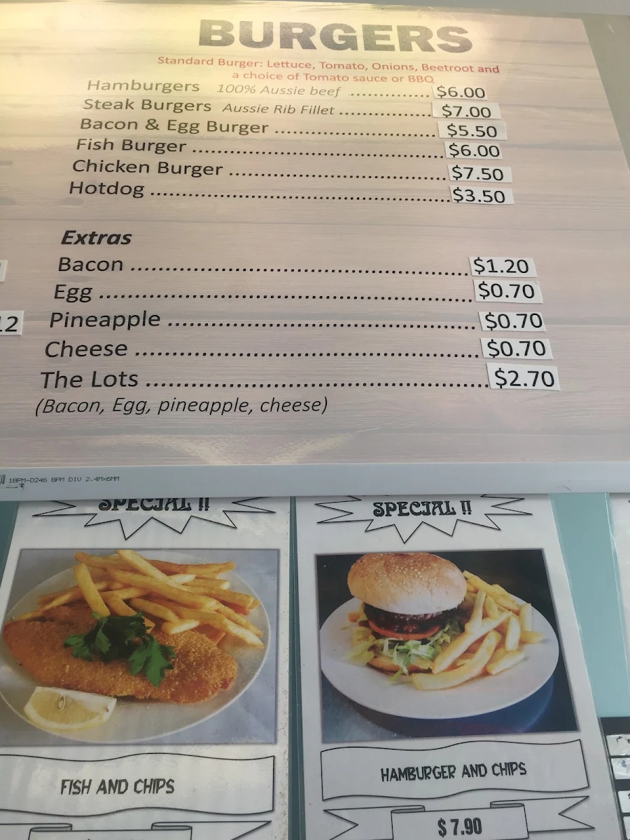 Menu, The Fish Depot