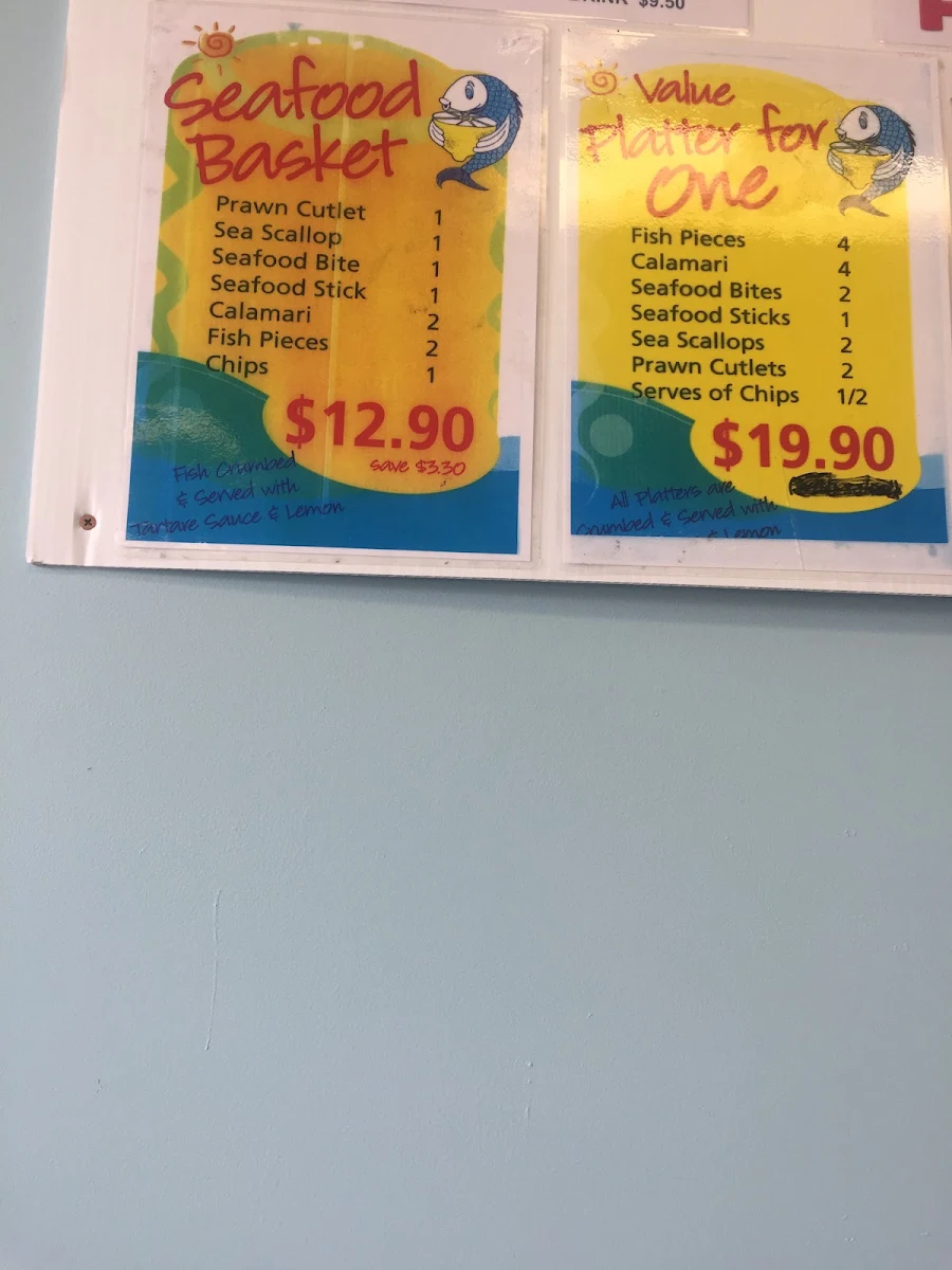 Menu, The Fish Depot