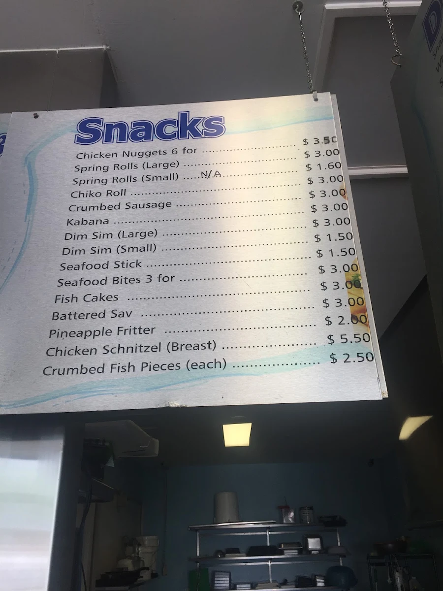 Menu, The Fish Depot