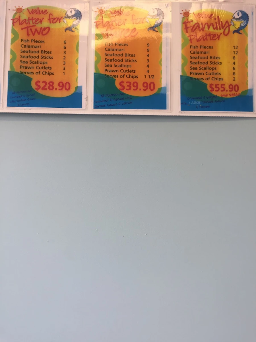 Menu, The Fish Depot