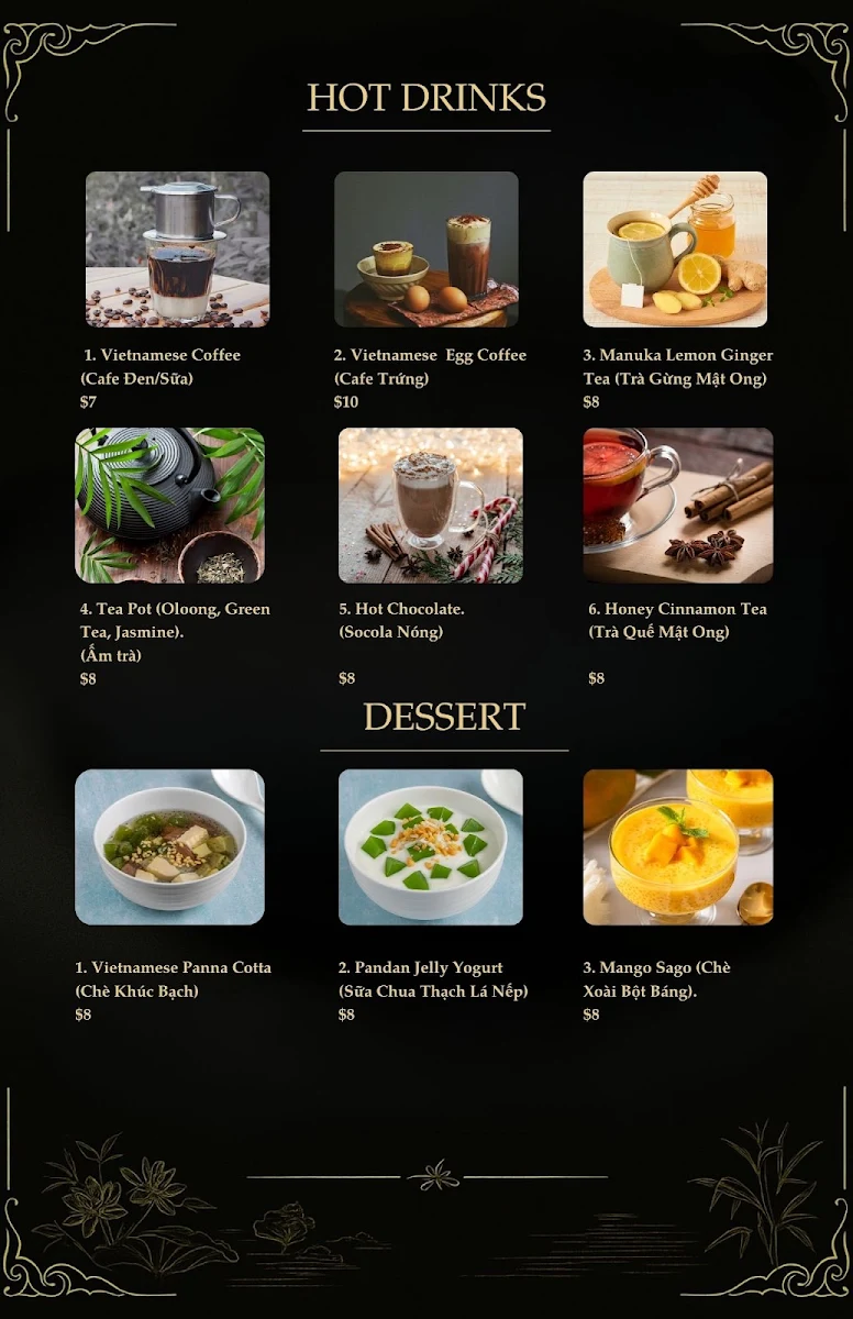 Menu, Viet Legacy