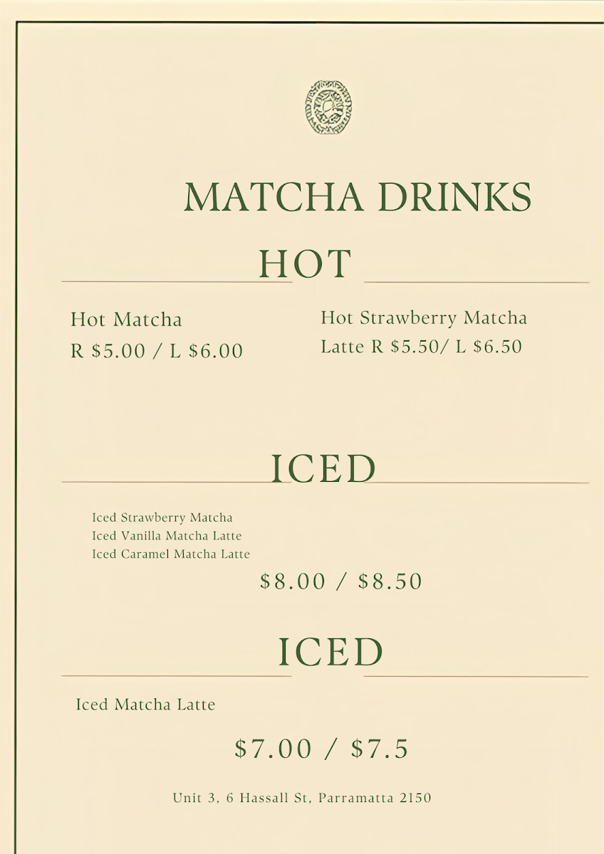 Menu, Farmhouse Bakery Parramatta
