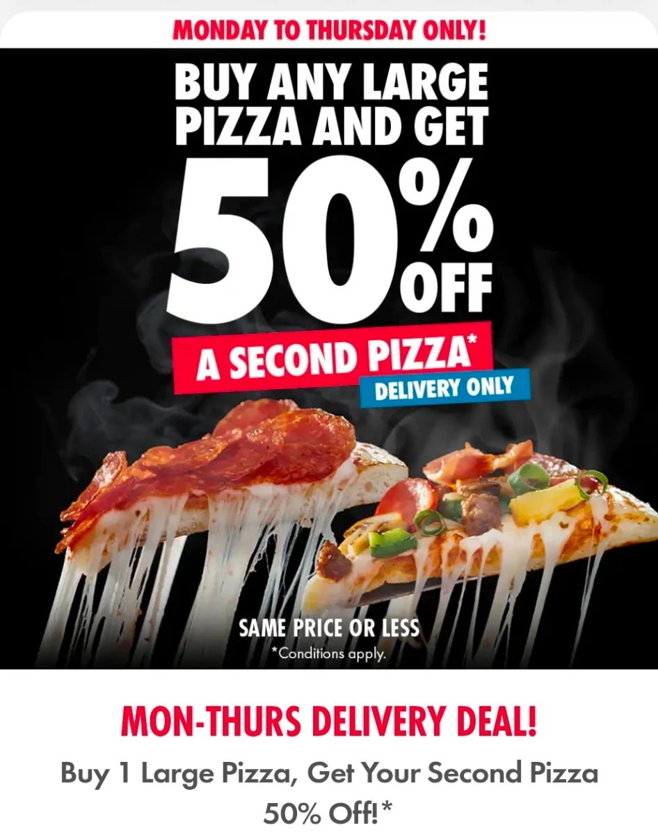 Menu, Domino's Pizza Truganina