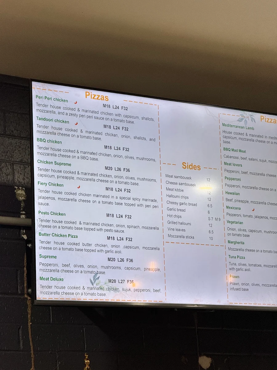Menu, Mr Zaatar