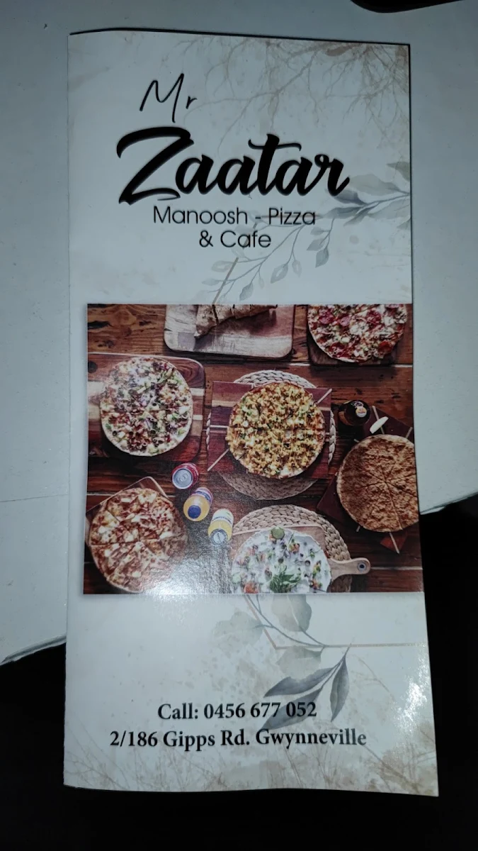 Menu, Mr Zaatar