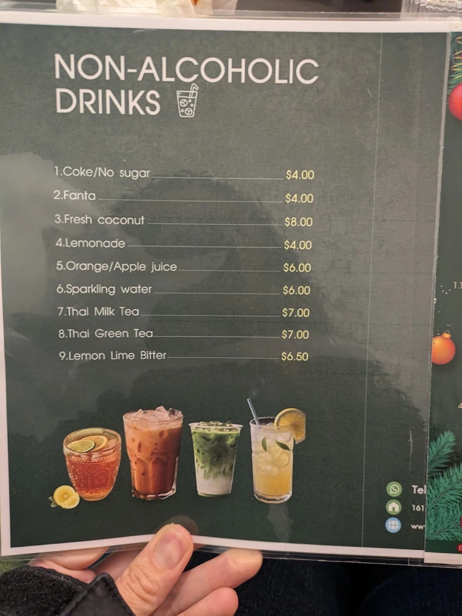 Menu, Sabaidee Lao&Thai Restaurant