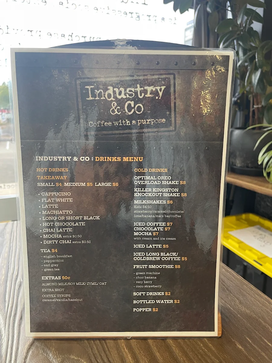 Menu, Industry and Co